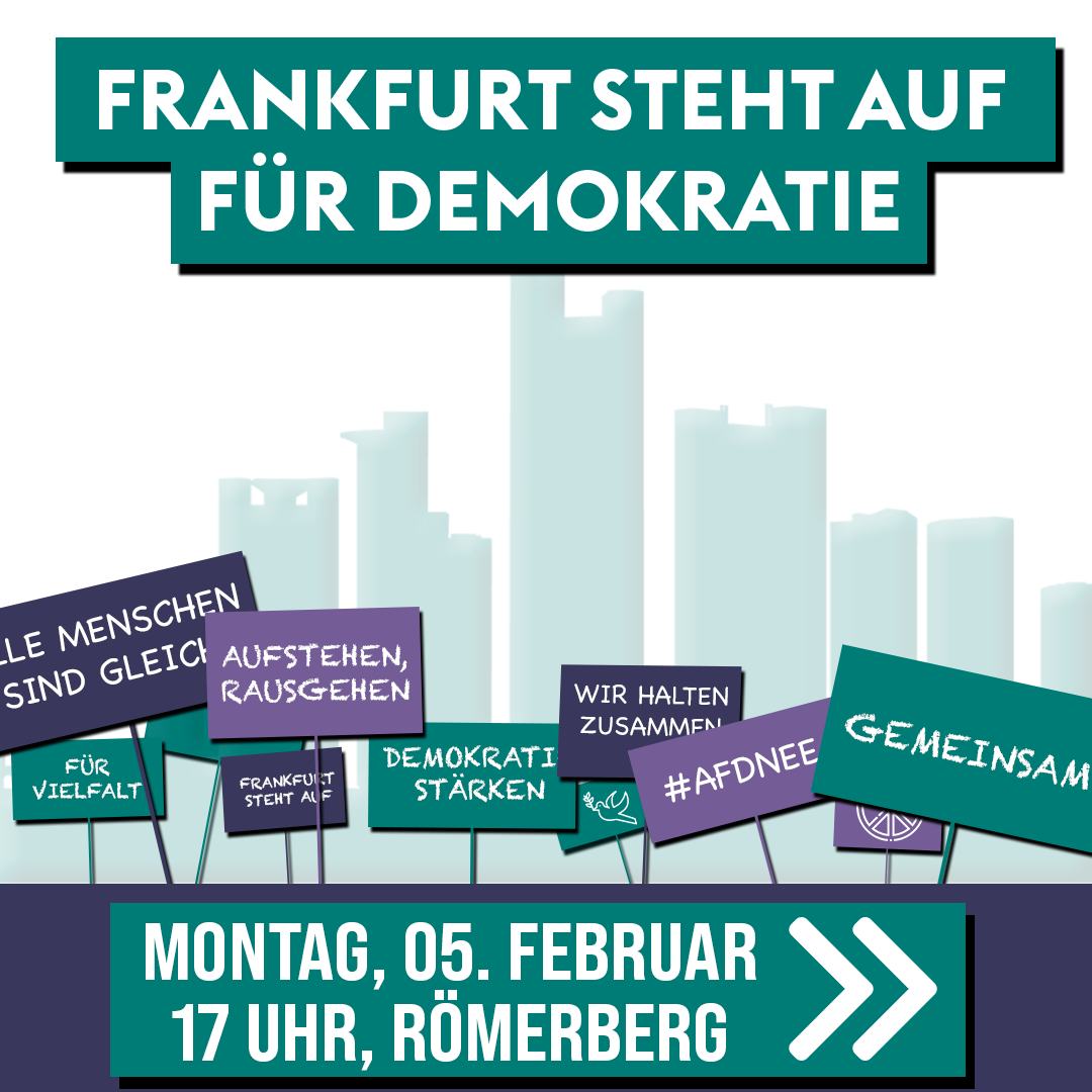 Manifestation anti AfD le 5 février à Francfort à partir de 17h00 sur le Römerberg