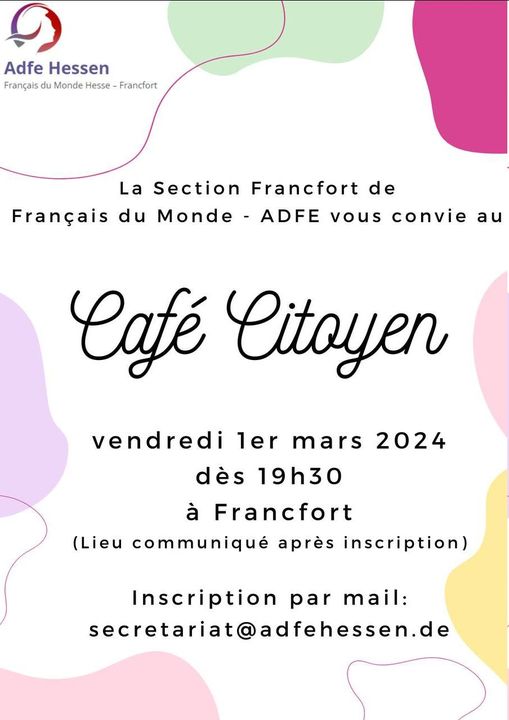 Café citoyen à Francfort