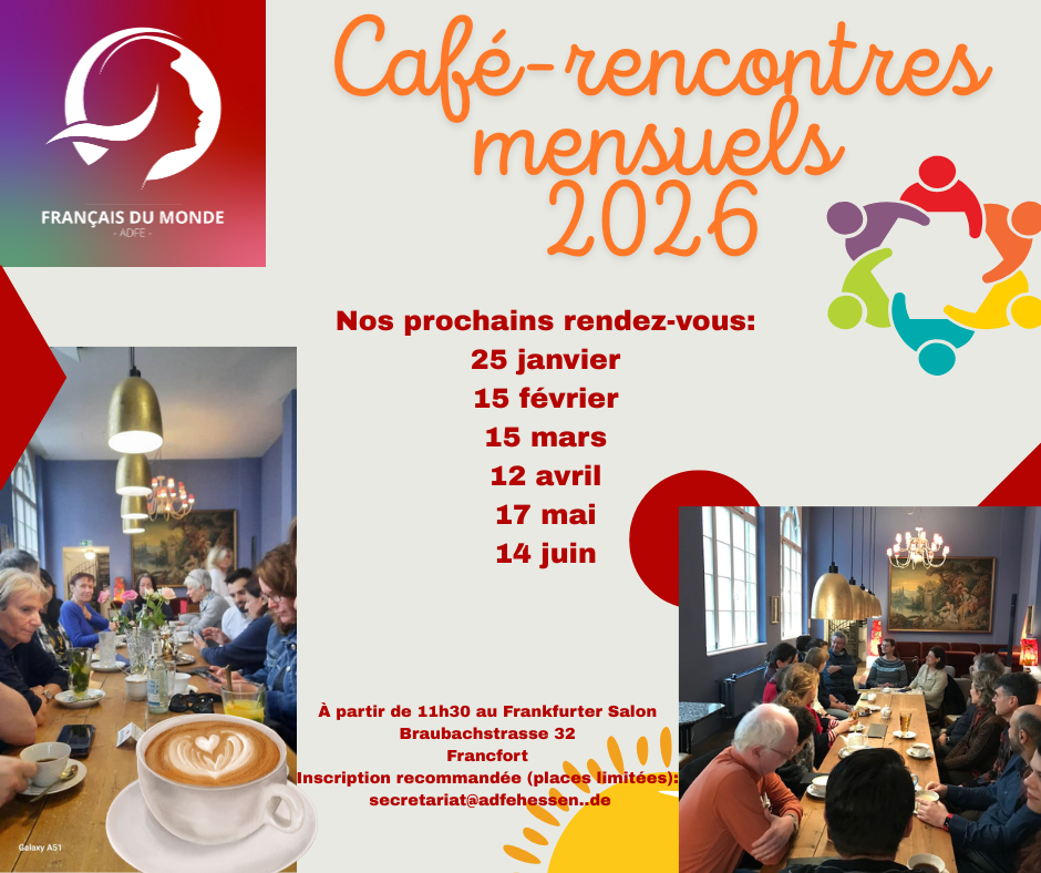 Café-rencontres mensuels 2026